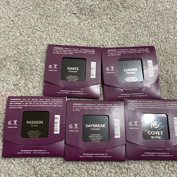 Makeuup Geek Makeup Highlighter and Blushes Set of 5 - Picture 3 of 6